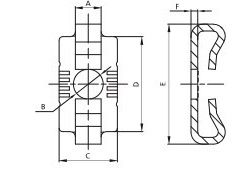 Standardverbinder Nut 6I inkl. Schraube