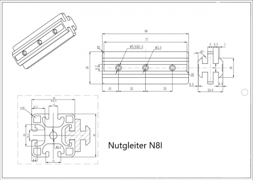 Nutgleiter Nut 8I